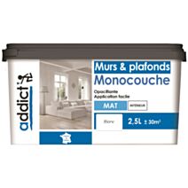 Peinture acrylique monocouche 2.5 l blanc mat
