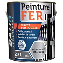 Peinture fer brillant 2,5 l cerise 