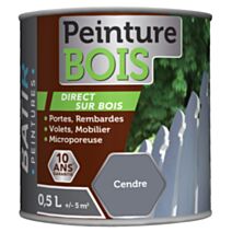 Peinture bois satin 0.5 l cendre