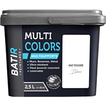 Peinture multi colors mat poudre 2.5 l blanc