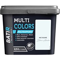 Peinture multi colors mat poudre 2.5 l blanc alaska