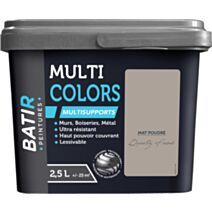 Peinture multi colors mat poudre 2.5 l quartz fumé