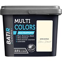 Peinture multi colors satin soyeux 2.5 l blanc désert