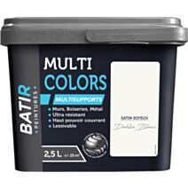 Peinture multi colors satin soyeux 2.5 l dahlia blanc