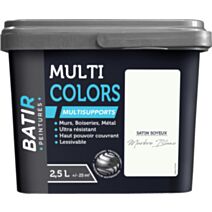 Peinture multi colors satin soyeux 2.5 l marbre blanc