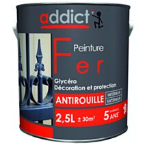 Peinture fer 2,5 l rouge vif