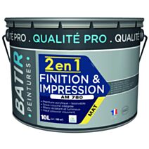 Peinture 2en1 finition et impression blanc mat 10L - BATIR