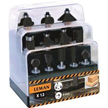 Coffret 12 mèches défonceuses carbure q.8 mm - LEMAN