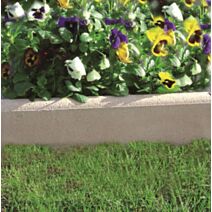 Bordure de jardin béton lisse à emboîter 50x20x5cm Ivoire