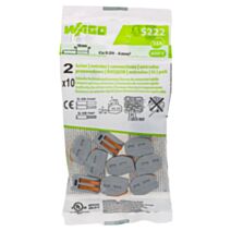 Sachet 10 bornes 2 entrées S222 wago