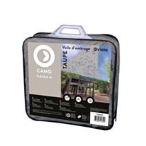 voile d'ombrage camo taupe 3.6x3.6m - SOLYS