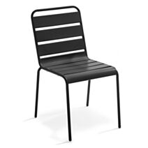 Chaise Palavas sans accoudoirs anthracite - OVIALA
