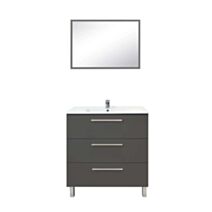Meuble salle de bain à poser Pallas L.80cm gris - ONDEE