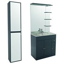 Meuble salle de bain Colonne salle de bain de salle de bain MATRO gris - ONDEE