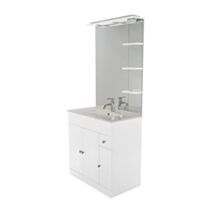 Ensemble Meuble salle de bain à poser gamme Matro blanc 80cm - ONDEE