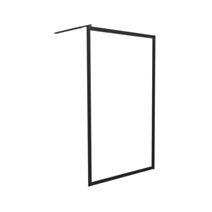 Paroi de douche Cadrea 90x200x0,8cm décor et finitions noir mat - ONDEE