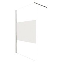 Paroi de douche Tuhina 90x200cm verre trempé 8mm sérigraphie dépolie - ONDEE