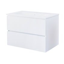 Meuble salle de bain Trendy 2 tiroirs 81,5x46,5x68cm blanc mat