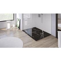 Receveur de douche à poser Nola 3 80x120x3cm Résine Marbre Noir - ONDEE