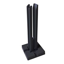 Base de poteau métal Neva anthracite 15x15xh.40cm - KLIKSTROM