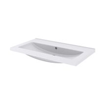Plan vasque blanc en céramique l.80cm Nira - GOODHOME