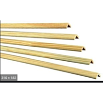 Baguette d'angle à fixer Bois Brut 1,4x1,4cmx2,4m