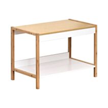Meuble bas structure et dessus bambou + 1 étagère MDF - Nuovo - TENDANCE