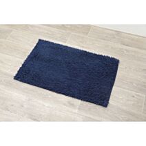Tapis microfibre petite chenille 50 x 80 cm bleu marine