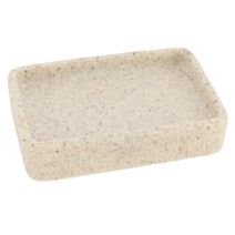 Porte-savon polyrésine rectangulaire effet sable - TENDANCE