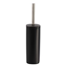Brosse WC carrée métal noir - TENDANCE