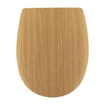 Abattant WC bois moulé 18" forme plate façon chêne - TENDANCE