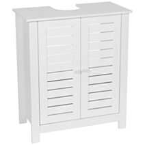 Meuble sous lavabo MDF 2 portes 1 étagère Santorin - TENDANCE