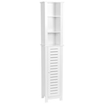 Colonne MDF 1 porte 3 étagères Santorin - TENDANCE