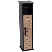 Meuble dérouleur papier WC Bergen Bois finition naturelle 75x18x18cm Noir - TENDANCE