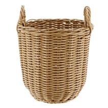 Moyen panier à linge façon osier 35 x 36 cm - TENDANCE