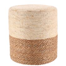 Pouf naturel naturel/blanc - TENDANCE
