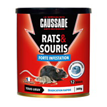 Bloc pâte rats & souris flocoumafen 300gr - CAUSSADE