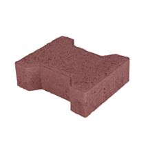 Pavé béton "I" 16,5x19,8cm  ép.6cm rouge