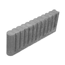 Bordure de jardin rondin gris 20x50x6,5cm