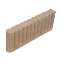 Bordure rondin béton cannelé 20x50x6cm ocre - NEXTERIA