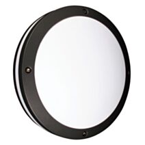 Hublot ovale Aludra blanc IP54 LED 12W + détecteur couleurs réglables L.120x210mm