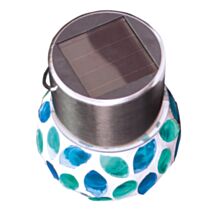 Boule solaire mosaique à suspendre 1led blanc