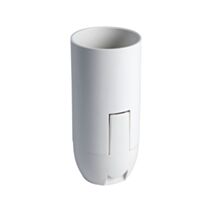 Douille lisse E14 plastique PET 30% recyclé blanc - TIBELEC