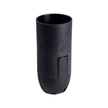 Douille lisse E14 plastique PET 30% recyclé noire - TIBELEC