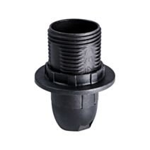 Douille E14 plastique PET 30% recyclé noire avec bague - TIBELEC