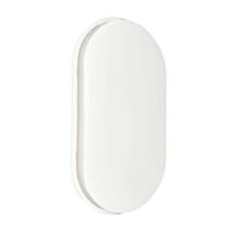 Hublot garage LED ovale IP65 20W 27cm blanc - TIBELEC