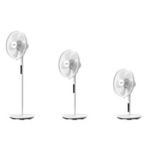 Ventilateur sur pied ajustable 45cm 55W Blanc - HEALLUX