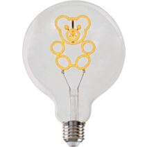 Ampoule g125 fil teddy bear E27 clair 1W 1800k 60lm