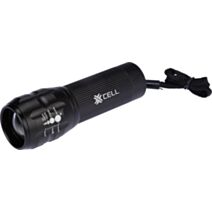 Torche led 120lm corps alu noir + zoom 3xlr03 incluses