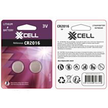 Piles bouton lithium haute capacité CR2016 XXCELL